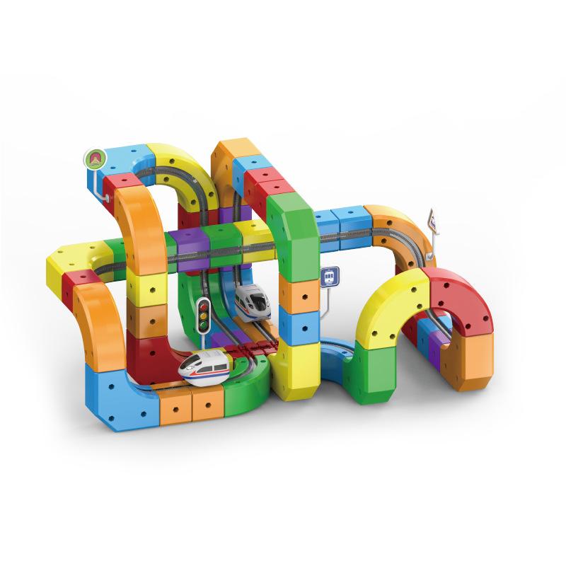 New Latest Educational Toys 51118Pcs Assembly Magic Track Train Set Children'S Toys Non-Remote Control Rail Car Gift Box