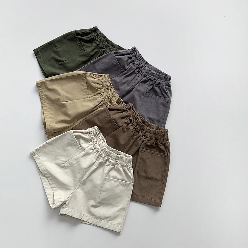 Детские шорты летние универсальные для мальчиков и девочек корейские ретро брюки модная детская одежда
