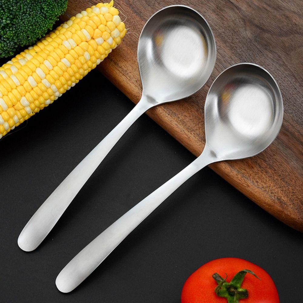 Large Size Tablespoon Long Handle Big Soup Spoon Tableware Serving Spoon  Restaurant