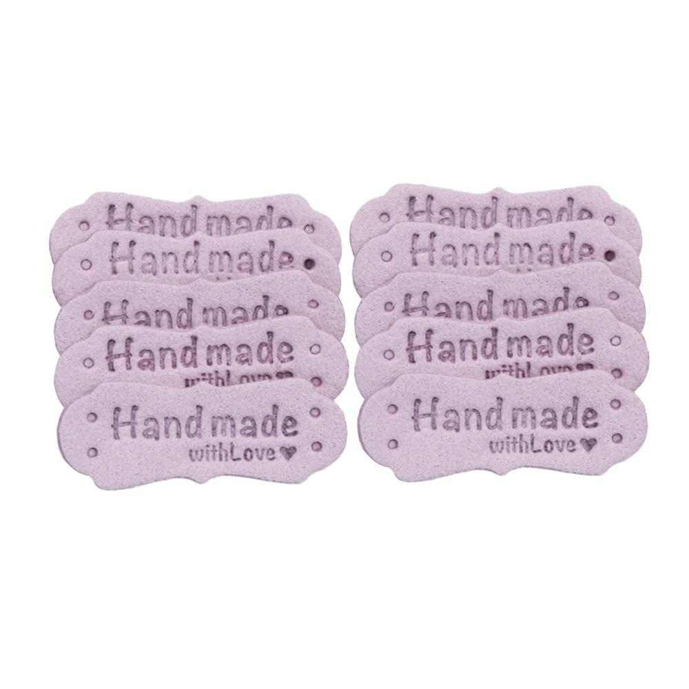 20PCS Handmade Hats Bags PU Leather Clothes Tags Garment Labels Label Hand Made With Love