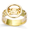 Gold Plated Ring 'Cléopatra' Golden - 12 Mm