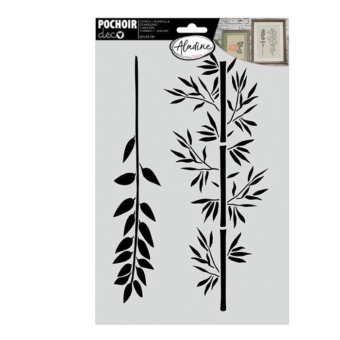 Pochoir - Aladine - Branches - 20x30 cm - Dessin raffiné - Polyvalent pour décoration