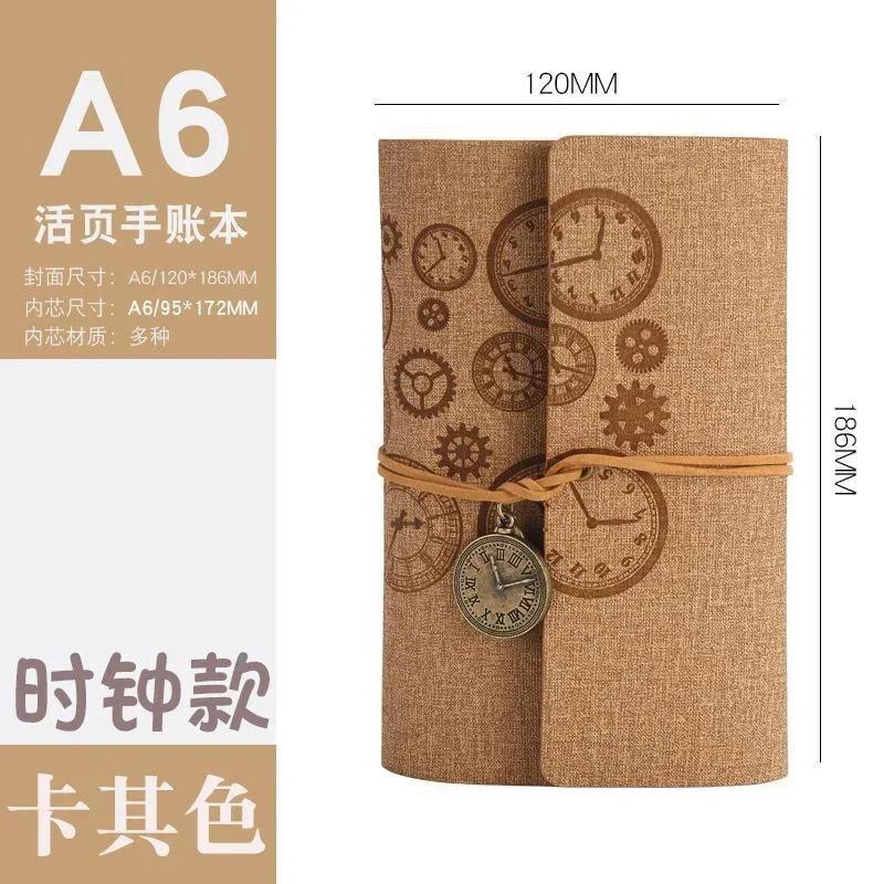 Vintage A6 Retro PU Leather Notebook Diary Notepad Planner Business Executive Writing Pads for Office School Stationery Supplies