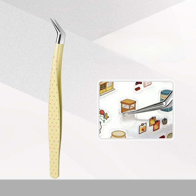 Cute Cartoon Stainless Steel Tweezers for Kid Girls Journaling Decal Tweezers DIY Craft Tweezers for Sticker Scrapbooking