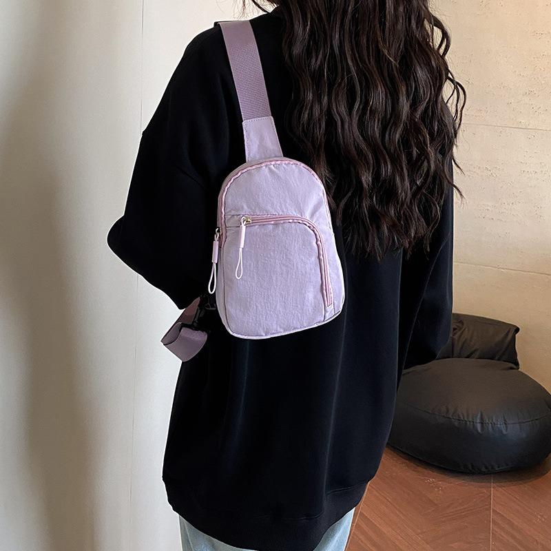 Однотонная легкая и простая портативная повседневная сумка для мобильного телефона, спортивная наплечная сумка-мессенджер, нагрудная сумка, для мужчин и женщин