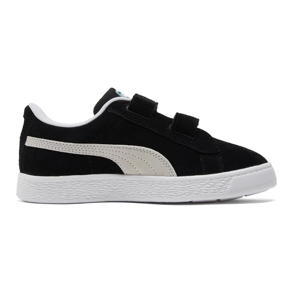 Puma Suede Classic Удобные Прочные Низкие Детские Кроссовки Детские кроссовки Черный Белый 385664-01