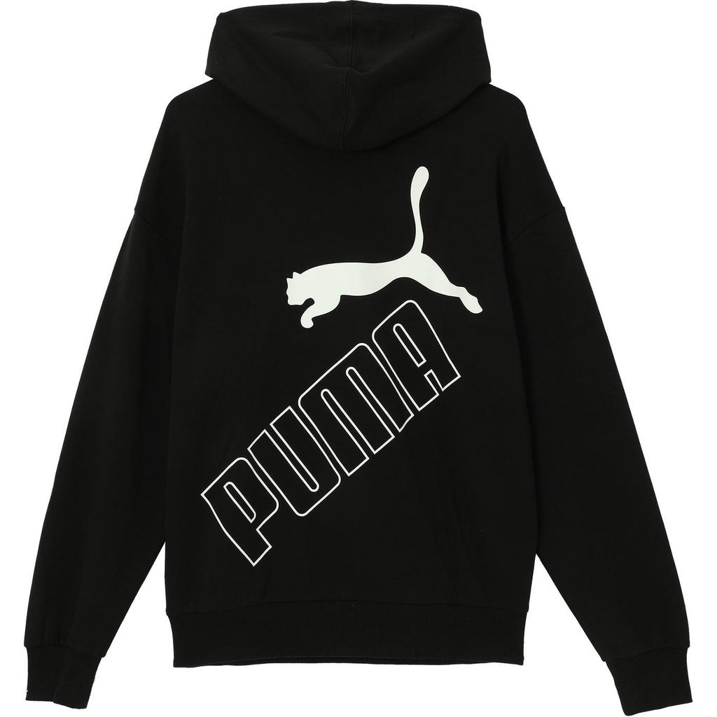 Puma Essential Big Logo Letter Sports Casual Loose Hoodie Unisex Hoodies Black 681939-01