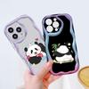 Cute Cartoon Pattern Cream Texture Casing Wavy Edge Soft Silicone Cover Phone Case for Samsung