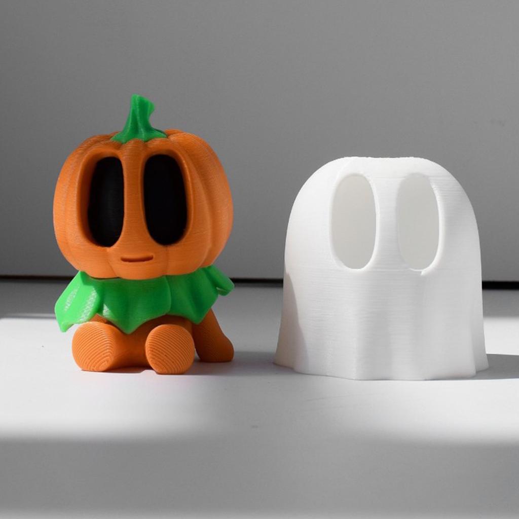3D Printed Halloween Pumpkinman Pencil Transformation Decoration Figure