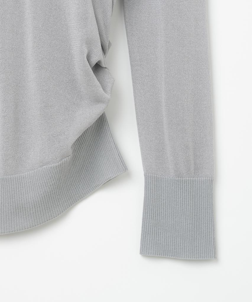 MILLO WOMEN Sheer Loose Fit Knit Top [Cool Grey]