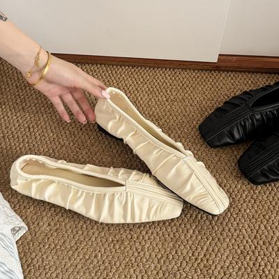 Женские плиссированные лоферы балетки женские туфли Мэри Джейн летние удобные для ходьбы женские кроссовки тренд новинка zapatillas de mujer