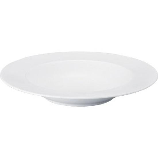 NARUMI Terrace Plain Soup Pasta Rim Simple Microwave and Dishwasher Made in Plate, 24cm, Plate, Plate, White, Stylish, Design, Safe, Japan, 51137-5570