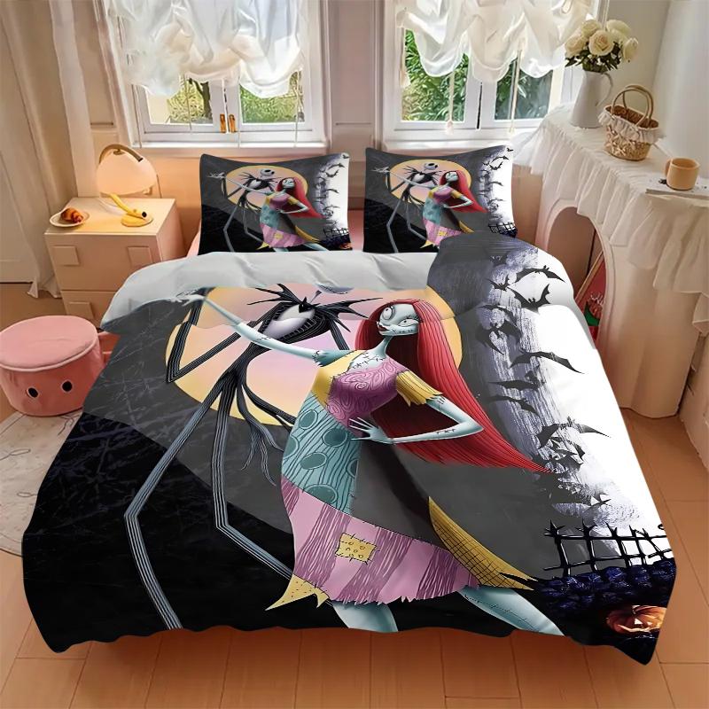 3Pcs Nightmare Before Christmas Bedding Sets For All Sizes New 3D Printed Bed Cover Comforter Duvet Cover Pillowcase Bedroom Decoration
