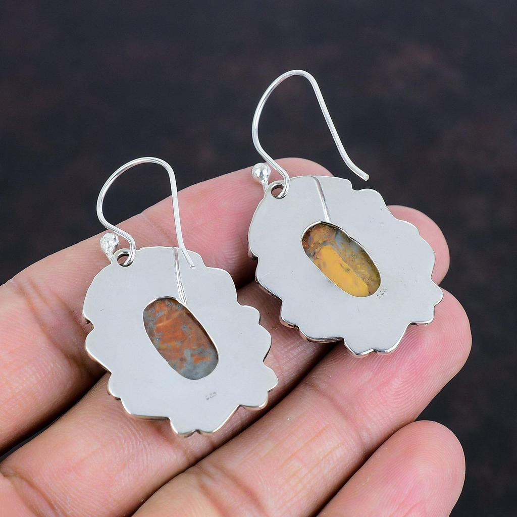 Серьги из яшмы Малигано, натуральные драгоценные камни, серьги из стерлингового серебра 925 пробы, ручная работа, достойные ювелирные изделия, серьги последнего дизайна, подарки для матери