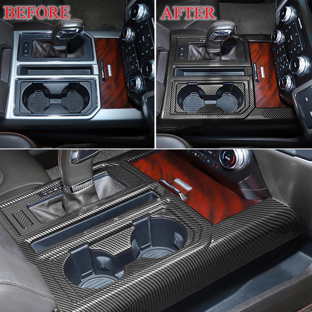 Автомобильный держатель чашки для воды с переключением передач, накладка на панель для Ford F150 2015 2016 2017 2018, внутренние молдинги