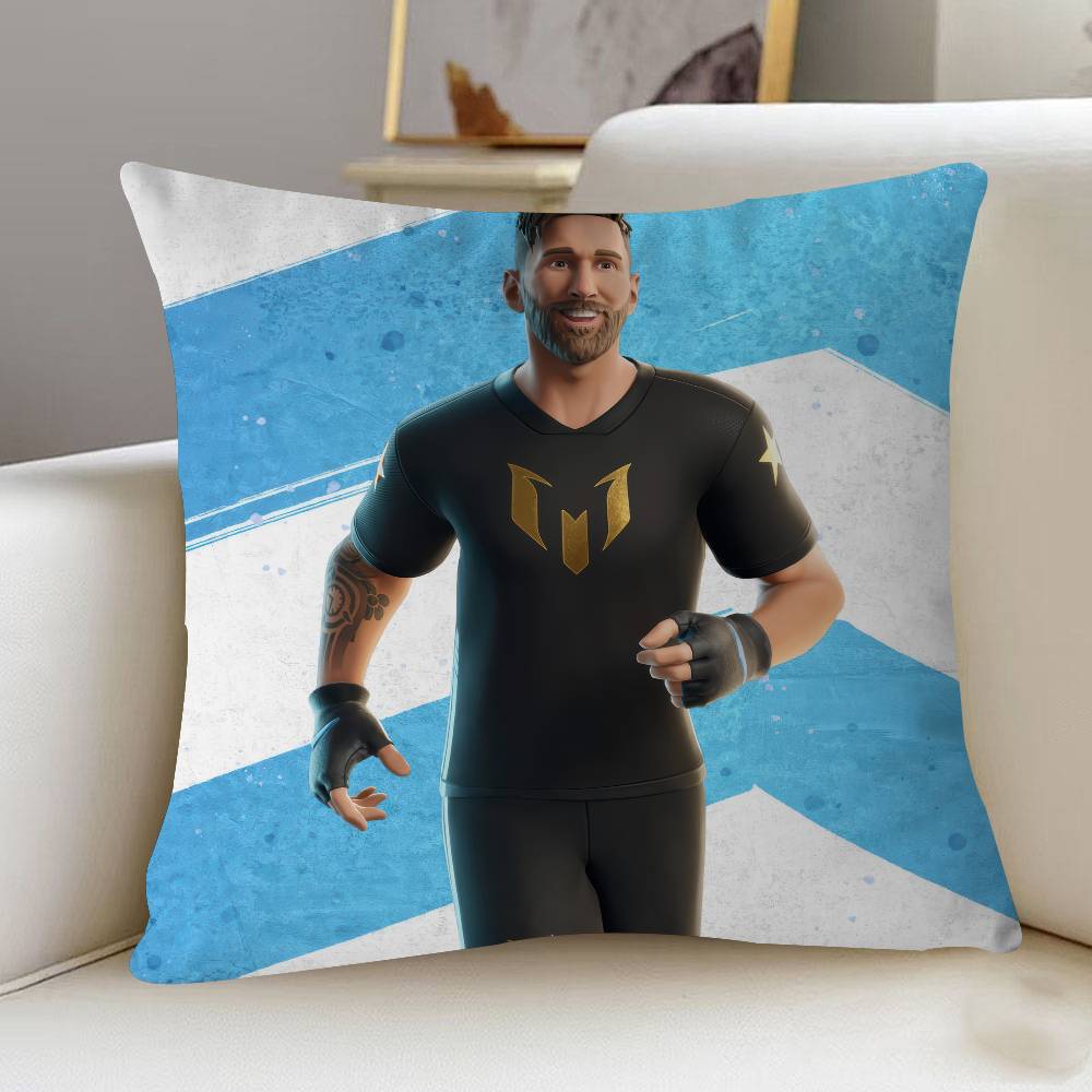 Футбольная наволочка М-Месси, чехол для подушки на диван, украшение для дома, подарок для детей