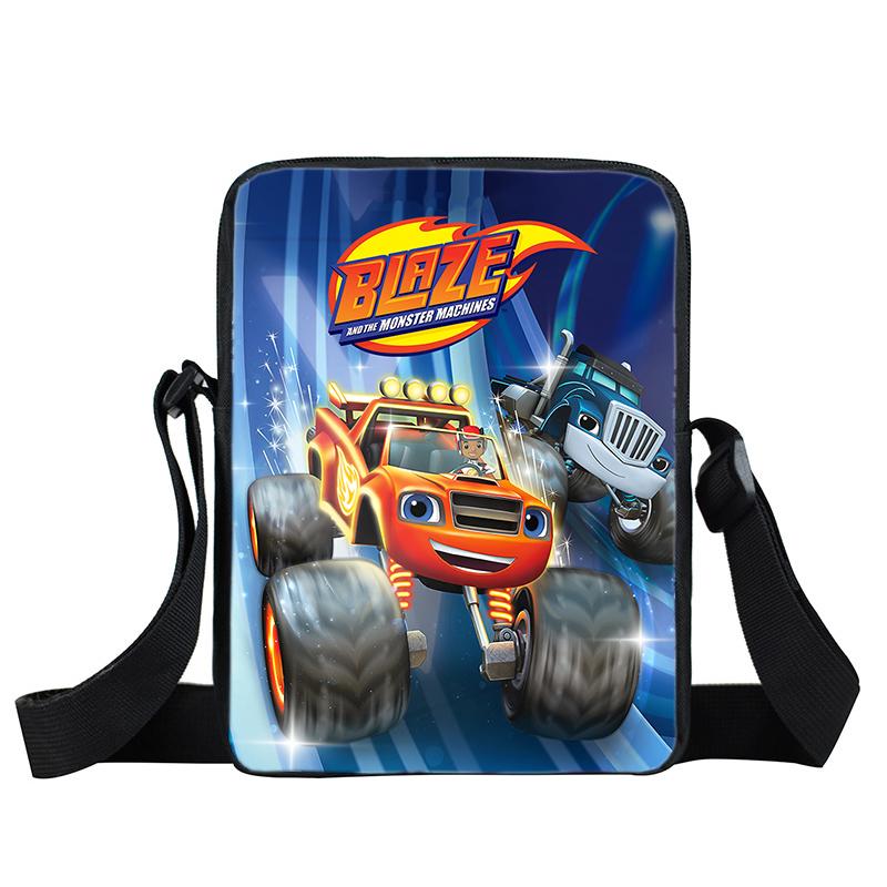 Cartoon Blaze and the Monster Machines School Backpack with Shoulder Bags Pencil Bags Boys Girls School Bags Children Rucksack