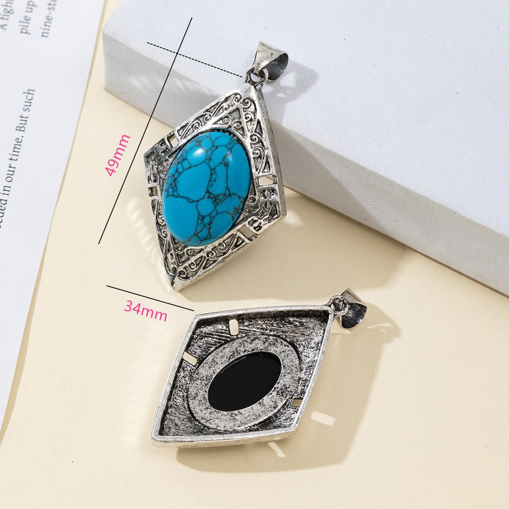 Летний цвет ракушки Подвеска Ромб Кружевная подвеска 49x34мм Для изготовления ювелирных изделий DIY Ожерелье Браслет Серьги Аксессуар