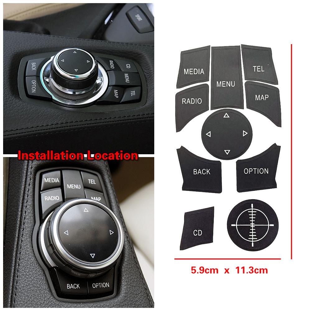 Для BMW 6 серии E63 E64 F12 F13 2007 2015 Автомобильный мультимедийный медиа CD Радио Меню Tel Map Кнопка переключения Ремкомплект наклейка