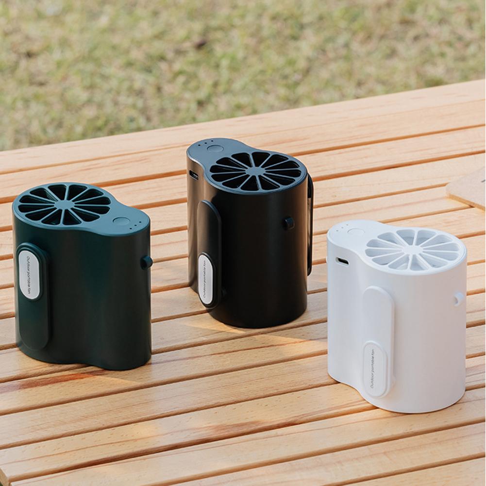 Портативный поясной вентилятор, подвесной охлаждающий вентилятор, многофункциональный USB-вентилятор с клипсой и ночником для рыбалки, кемпинга, пеших прогулок