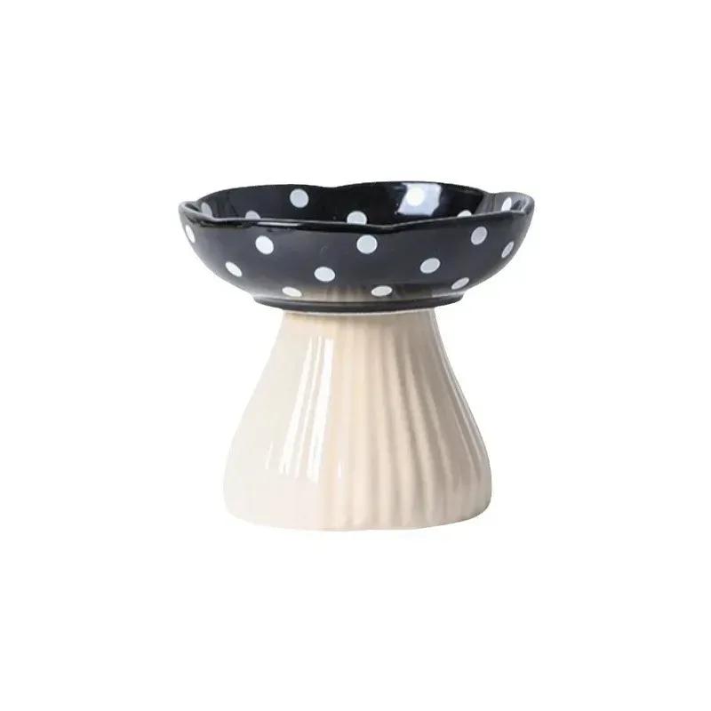 Mushroom Bowl Pet Cat Feeding Bowl Resin Home Decoration Outdoor Statues Crafts Ornaments Cat Water Feeding Neck Protection Bowl