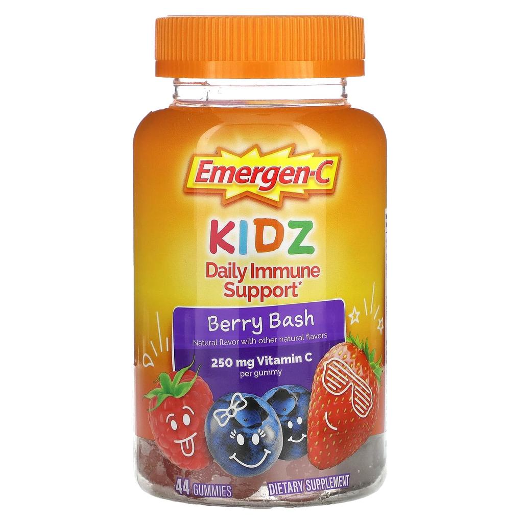 Emergen-C, Kidz, Daily Immune Booster, Berry Bash, 44 Gummies