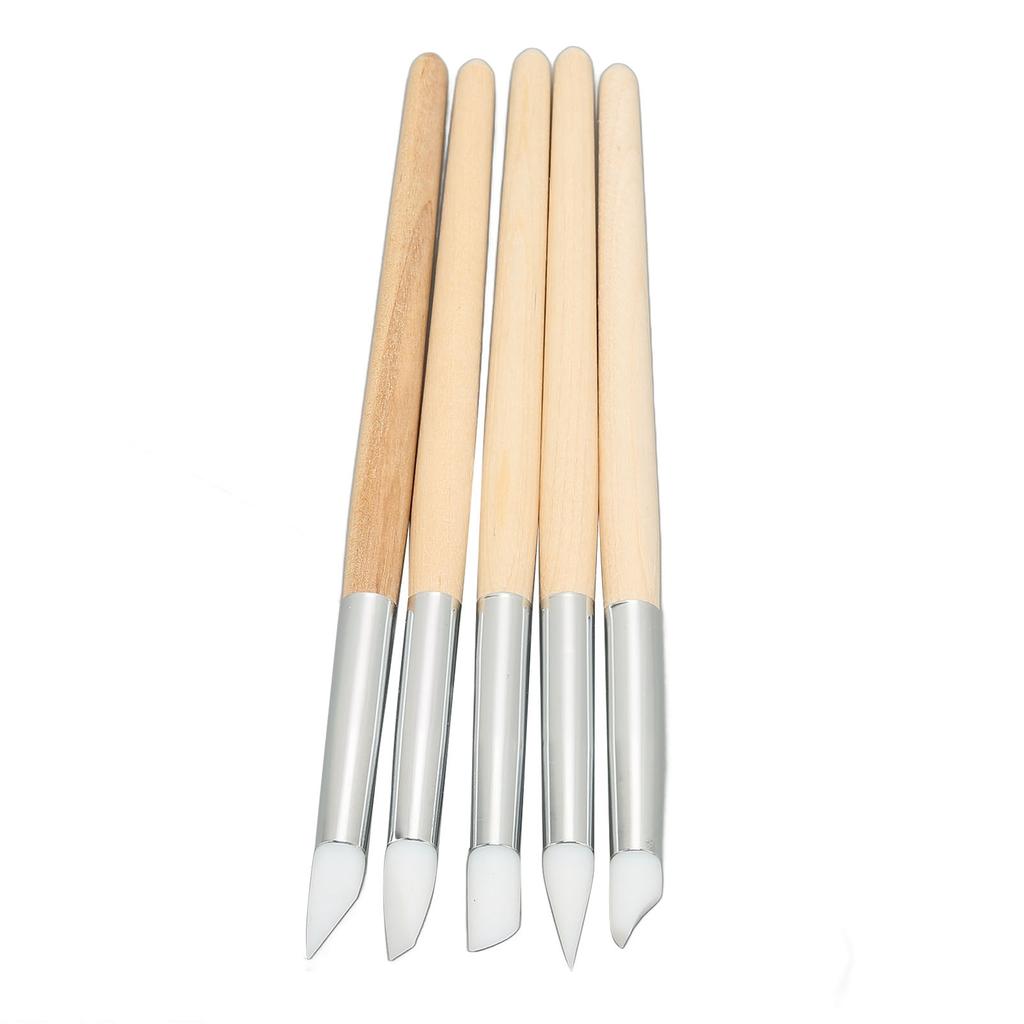 5pcs Watch Dial Cleaning Tool Multi Functional Silicone Scratch Brush Pen Set for Watch Repairers