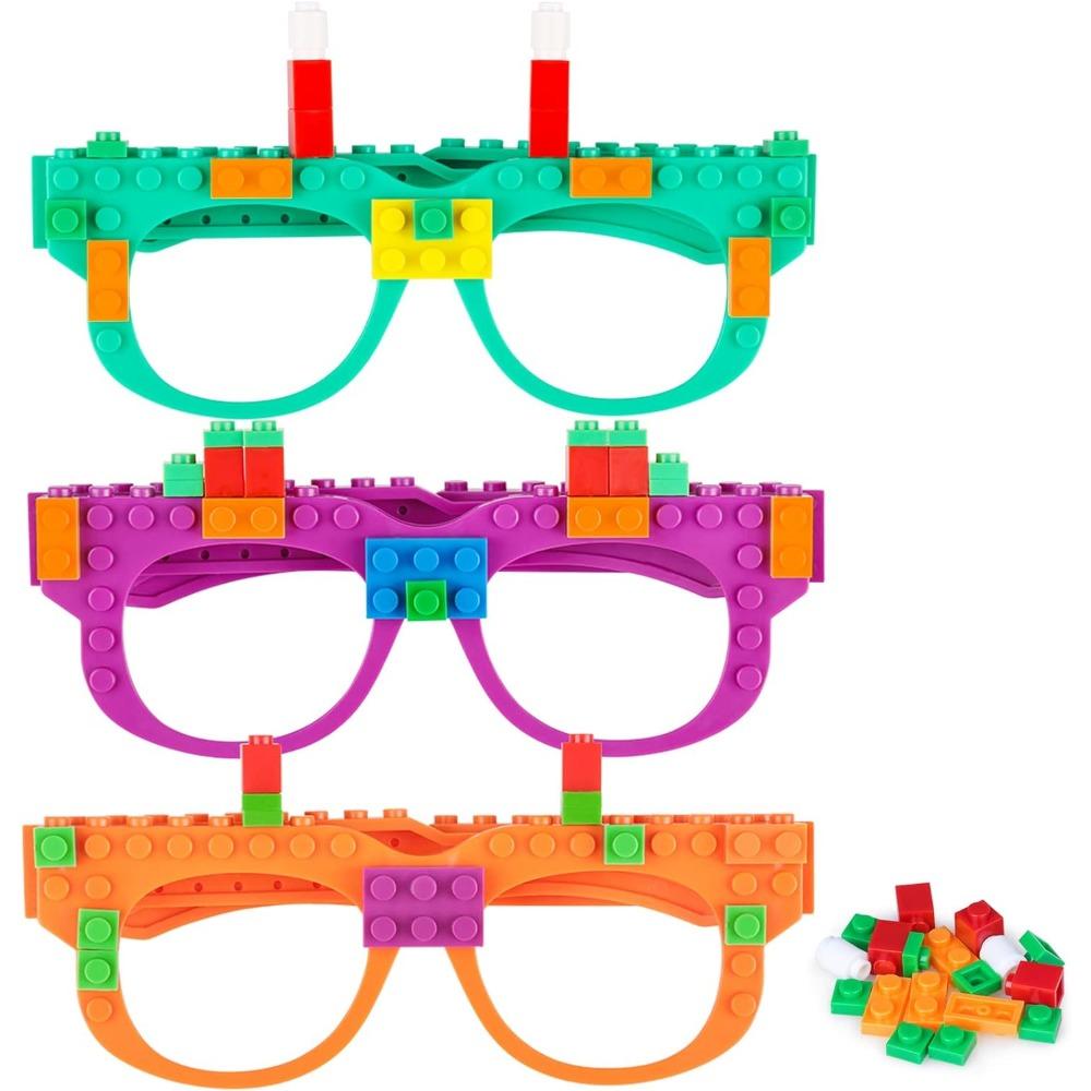 Строительные блоки DIY, очки, строительные блоки, игры для детей, креативные строительные блоки, сувениры на день рождения, игры для карнавала