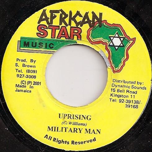 7inch Record MILITARY MAN Uprising none African Star Mu 2001 Jamaica Reggae Ska Dub Used