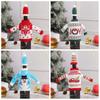 Knitted Clothes with Hats Christmas Wine Bottle Cover Christmas Decorations Portable Champagne Wine Bag Reusable Snowman