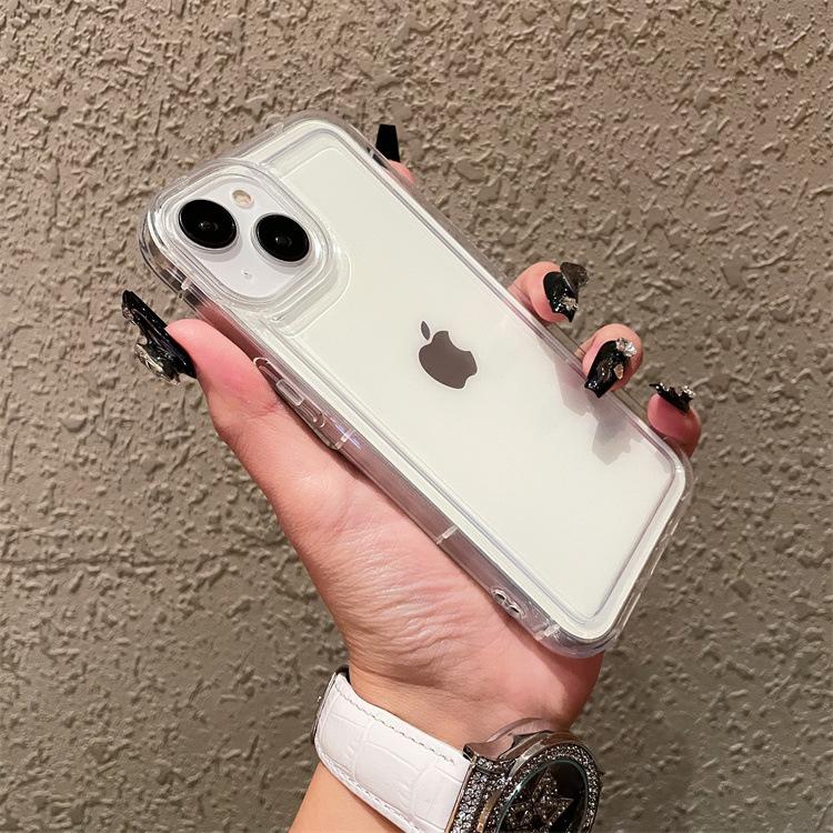 Фоторамка-подушка безопасности для Apple 17PRO Ударопоглощающий прозрачный чехол для телефона для iPhone XSMAX/16 Минималистичный защитный чехол
