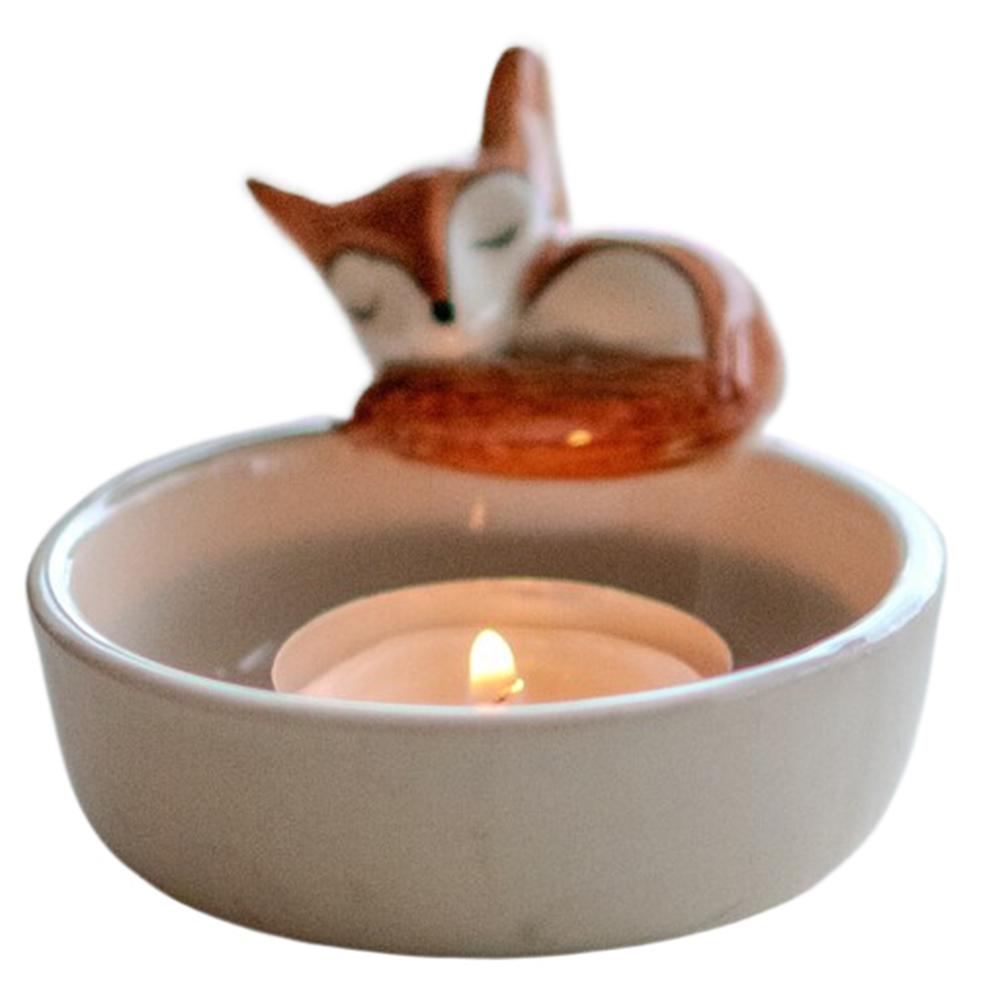 Cat/Dog/Rabbit/Fox Aromatherapy Holder Warming Paws Scented Light Holder Cute Candlestick Lamp Holder Cartoon for Home Decor