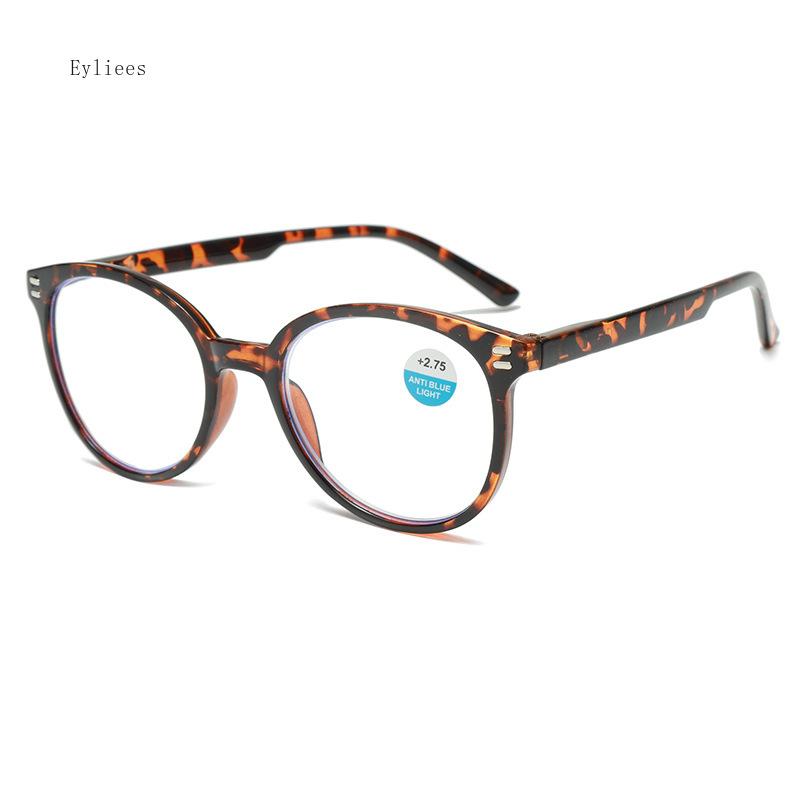 Винтажные ультралегкие очки для чтения Мужские Женские Круглые Оправы для чтения Женские Черные Синие Очки Оправа для очков +100 +150