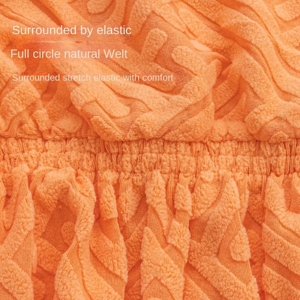 Jacquard Chair Covers Skirt Edge Dining Chair Protector Comfortable Seat Covers Hotel