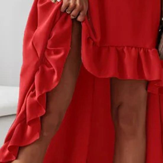 Женский комплект из 2 шт./компл., однотонный дышащий мини-летний топ с рюшами без плеч для выпускного вечера