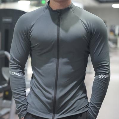 Мужская компрессионная спортивная куртка, верхняя одежда для бега в спортзале, быстросохнущая обтягивающая спортивная одежда для фитнеса, походов, бега, пальто, толстовка для активного отдыха