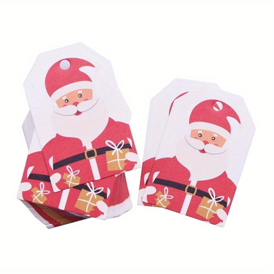 100 шт., бирки с Рождеством, крафт-бумага, подарочная этикетка для открыток, бирка «сделай сам», повесить бирки, декор для подарочной упаковки, подарочная карта