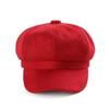 Keep Warm Suede Octagonal Hat Solid Color Newsboy Cap Casual Berets Hat  Daily