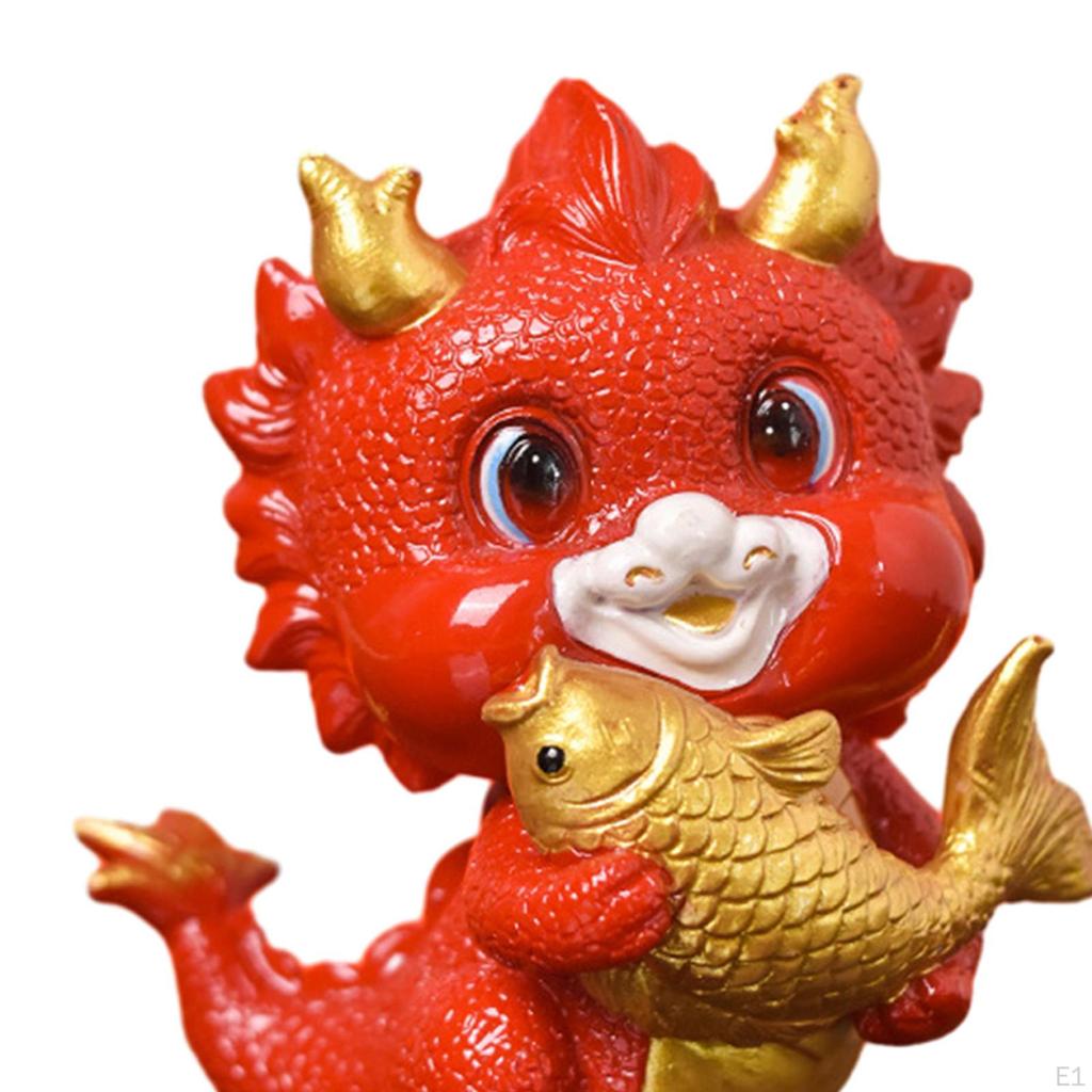 Статуя китайского дракона, годовые сувениры из смолы, ремесла, животные, для полки дома
