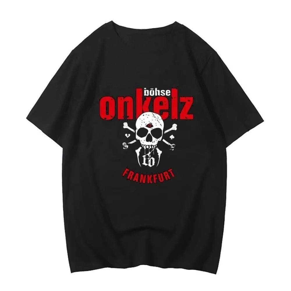 Hot Bhse Onkelz Tshirt Vintage Breathable Gerunisex Punk Rock Band Merch Unisex Oversized Crew Neck Cotton Short Sleeve Tee Tops