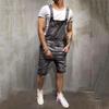 Модные мужские подтяжки джинсовые комбинезоны рваные джинсовые шорты популярная модная рабочая одежда