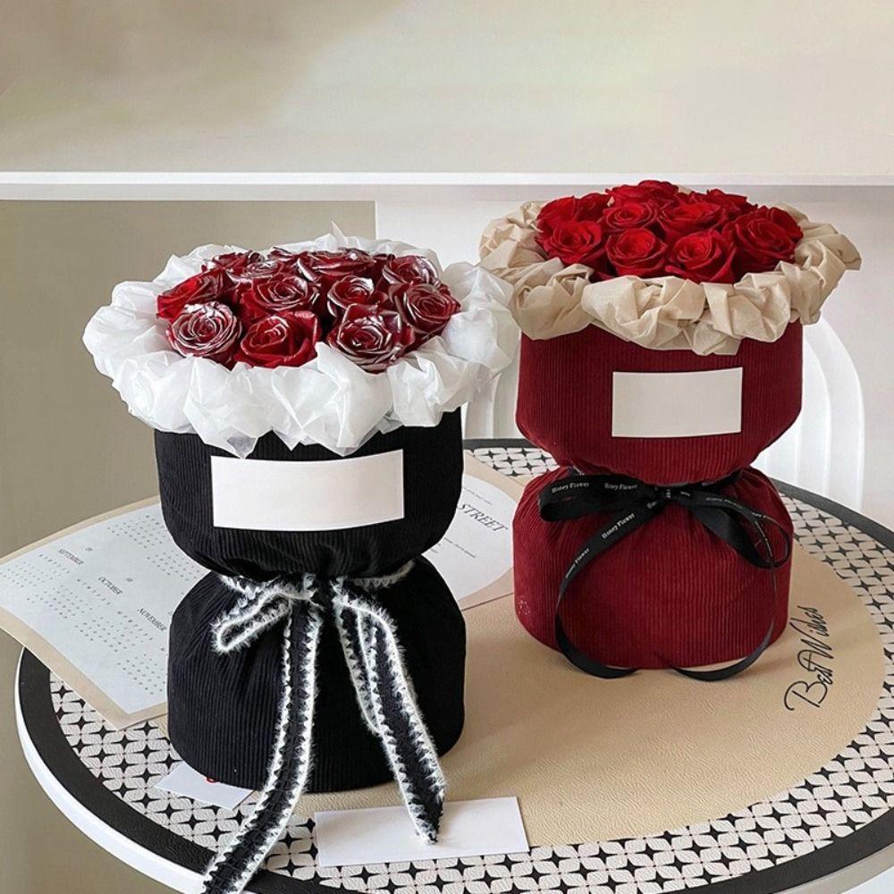 10 шт. Водонепроницаемый букет, стереотипная крафт-бумага, круглый букет, упаковка, подкладка, свадьба