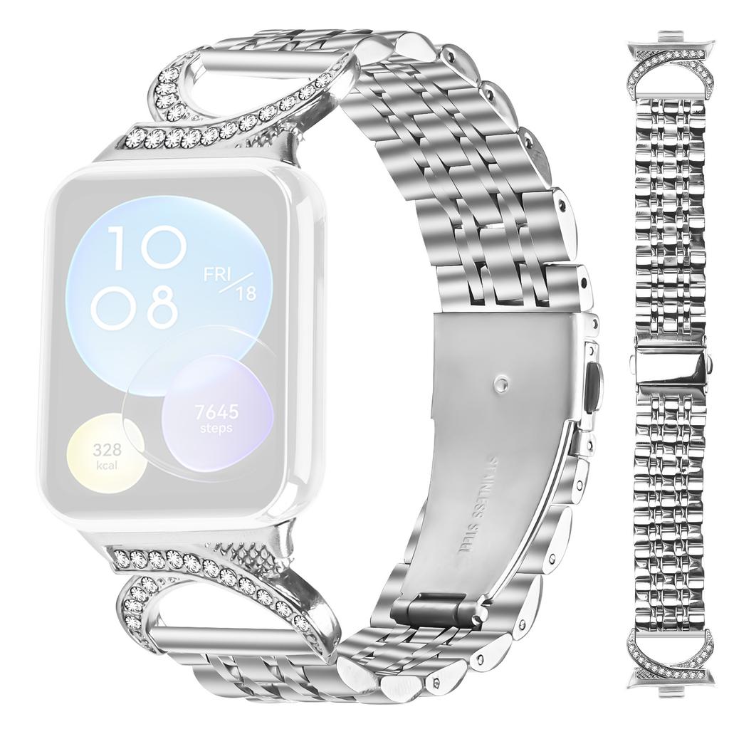 Для Xiaomi Xiaomi Smart Band 9 Pro/8 Pro Ремешок для часов Семь бусин Нержавеющая сталь с Rhinestone Соединитель в стиле Бычий рог