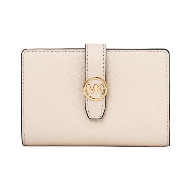 Michael Kors Кошелек из коровьей кожи с логотипом Greenwich Женский Светло-кремовый