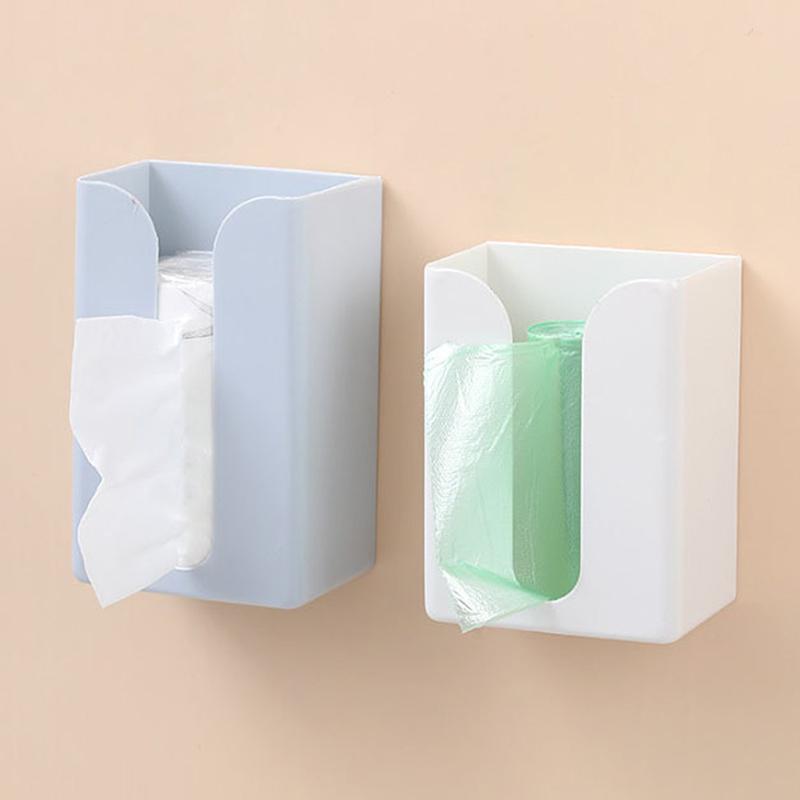 Настенная коробка для салфеток, водонепроницаемый самоклеящийся держатель для салфеток, одноразовые перчатки, ящик для хранения, органайзер для кухонной бумаги