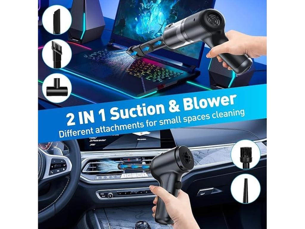 Беспроводной ручной пылесос с бесщеточным двигателем 12000 Па, подходит для дома, автомобиля, офиса и домашних животных