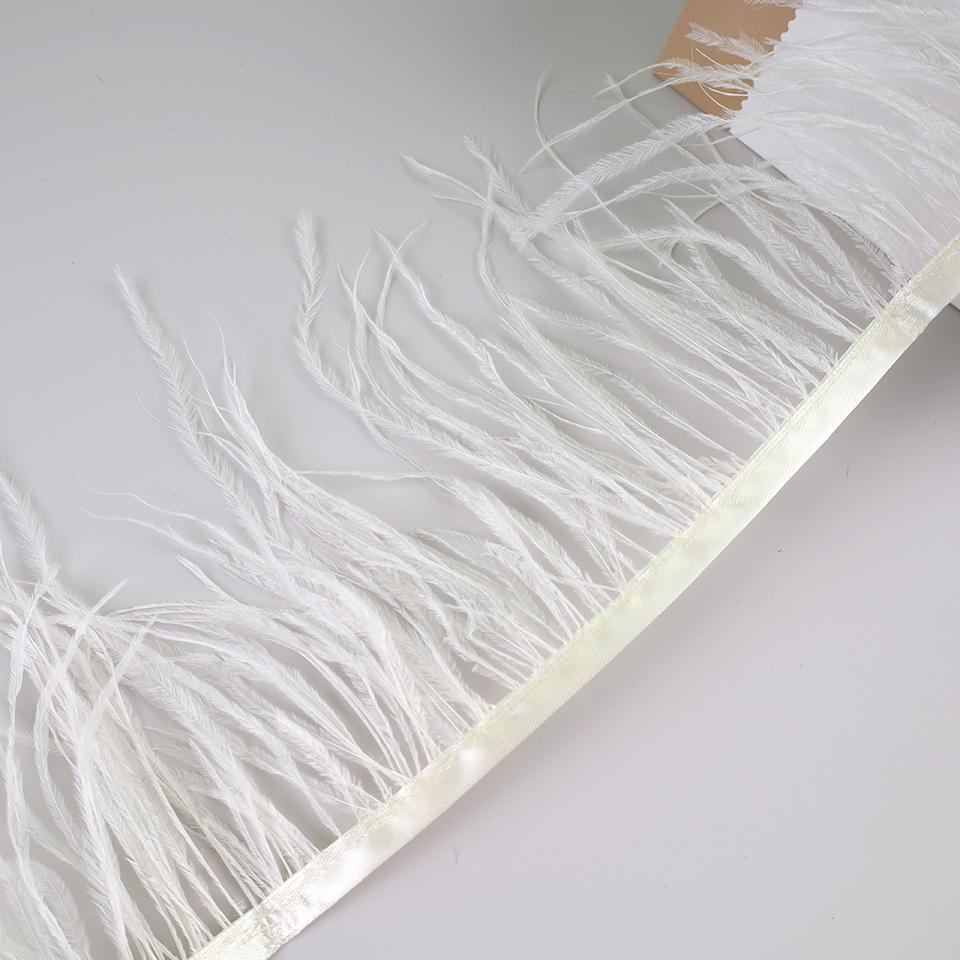 10 метров бахромы из страусиных перьев для рукоделия и поделок, аксессуары для платья из перьев, бахрома из перьев для одежды