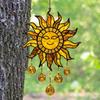 Sun Design Sun Catcher Acrylic Hanging Decoration Stained Glass Inspired Suncatcher Window Decor for Garden or Living Room