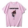 Уличная одежда Футболка корейской певицы JISOO AMORTAGE Ropa Hombre Футболки в стиле хип-хоп Повседневные мужские женские хлопковые футболки Модные футболки в стиле хип-хоп
