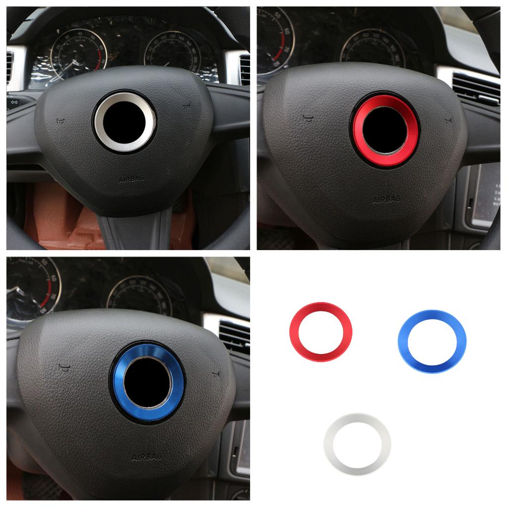 Stainless Steel Car Steering Wheel Panel Logo Cover Frame Trim Sticker for Volkswagen VW Golf 6 7 MK6 MK7 Jetta MK5 Passat B6 B7 Polo Touareg